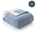 SnugCozy Essential Heather Feather Yarn Knit Throw Blanket