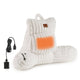Snuggle Sac Heated Faux Fur Backrest Reading Pillow with a charger on a white background#color_Ivory