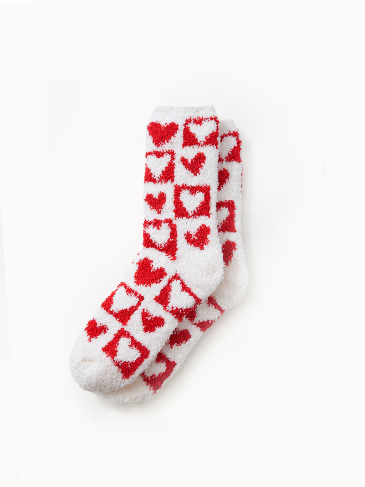 SnugChic Sweetheart Argyle Cozy Fuzzy Socks