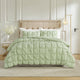 Snuggle Sac All-Season Bubble Comforter Set on bed in sage green#color_Sage Green