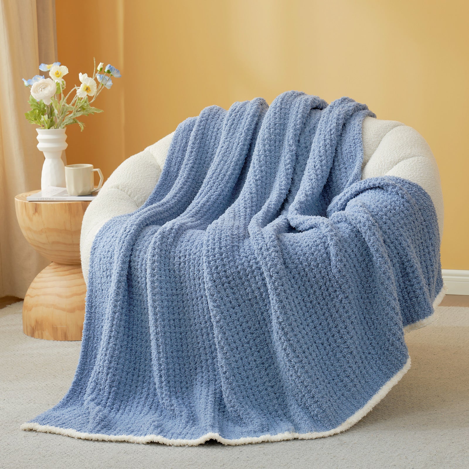 Soft Waffle Throw Blanket