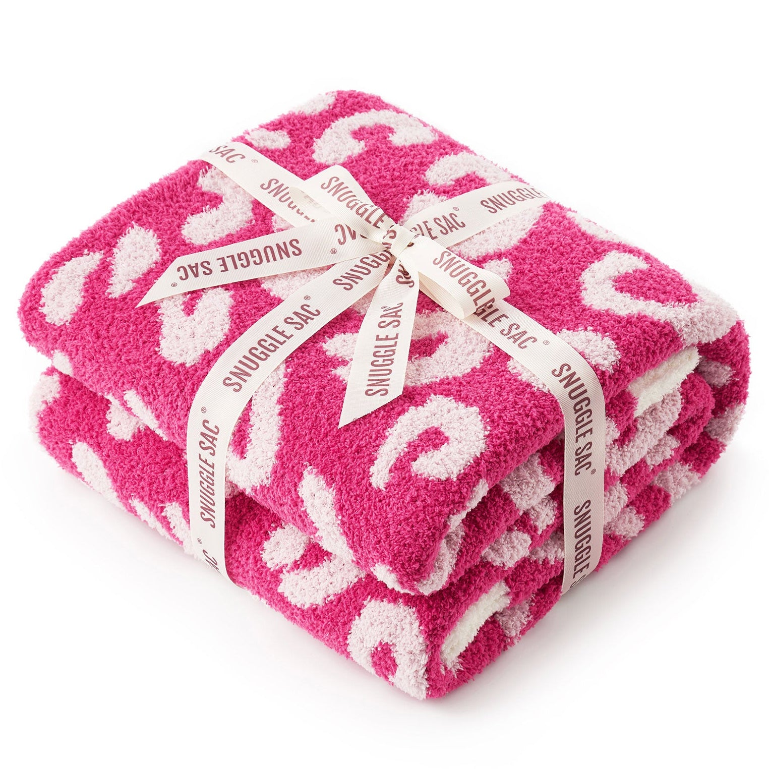 Ultra Soft Leopard Blanket - Snuggle Sac - #Color_Hot Pink