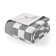 Folded gray and white checkered blanket on a white background #color_Checkered Grey