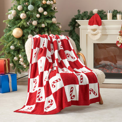 Christmas Red Gingerbread Blanket-Throw 50"x 60"