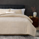 Snuggle Sac Winter Jacquard Cuddle Soft Waffle Comforter Set in khaki on bed##color_Khaki