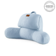 Front view of white Snuggle Sac backrest pillow on a white background#color_blue