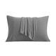 Front view of dark grey Snuggle Sac pillowcase on a white background#Color_Dark Grey
