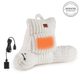 Front view of Snuggle Sac Heated Faux Fur Backrest Reading Pillow in a white background#color_Ivory