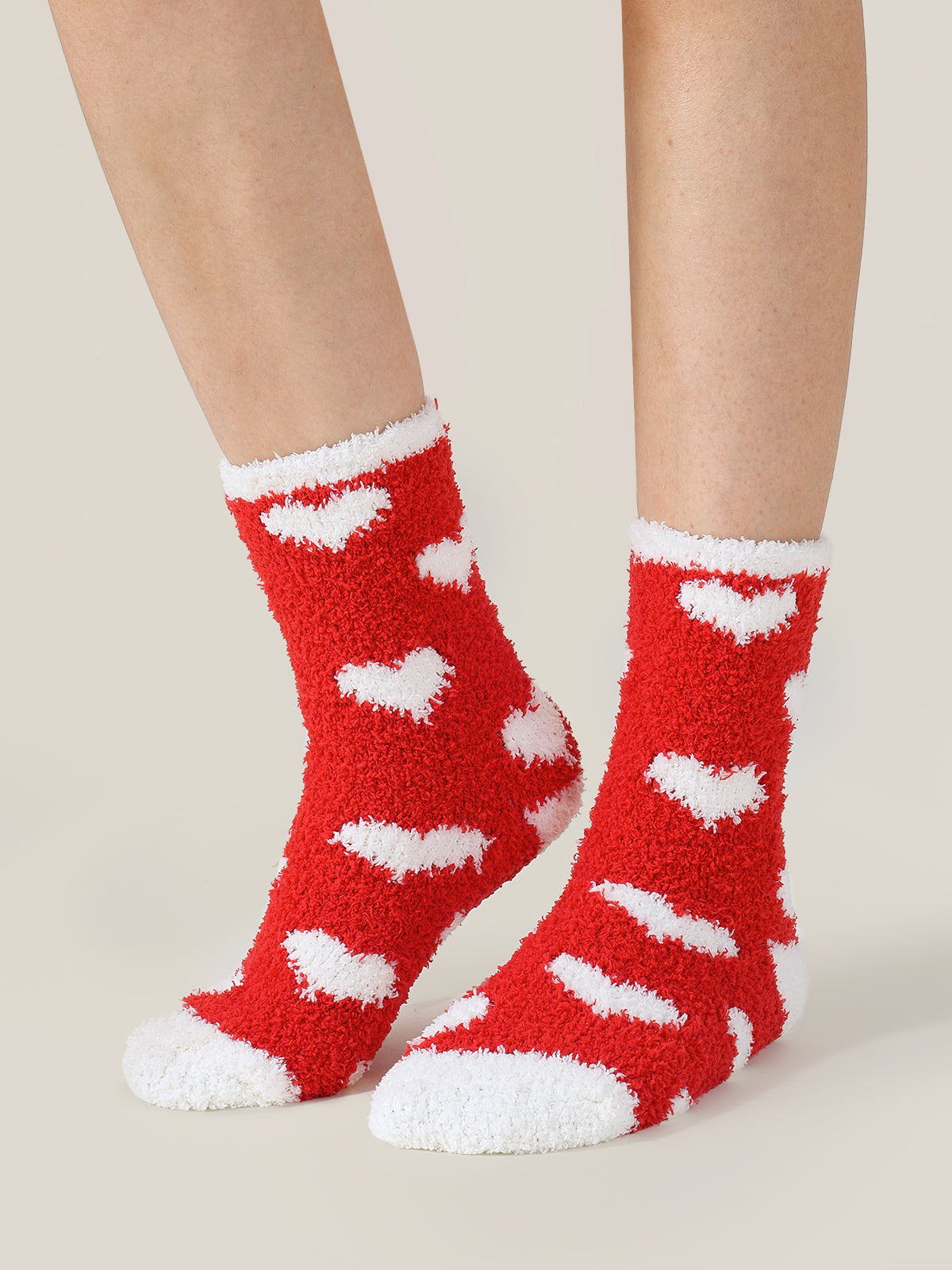 SnugChic Sweetheart Argyle Cozy Fuzzy Socks