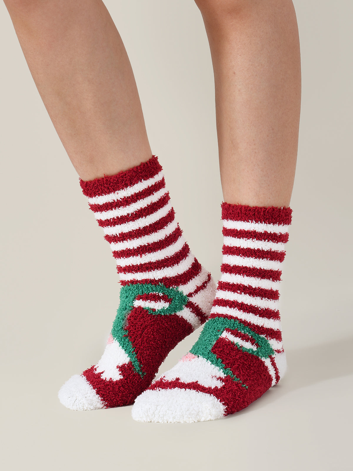SnugChic Holiday Heathered Cozy Fuzzy Socks