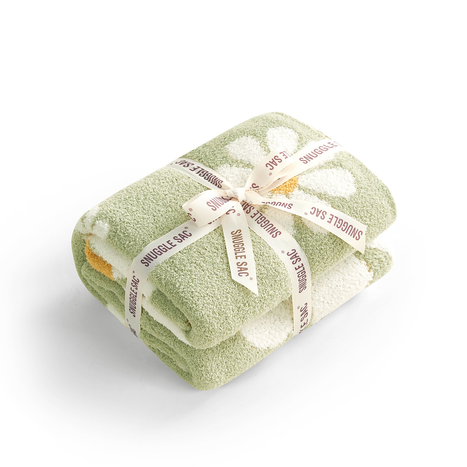 SnugCozy Spring Floral Feather Yarn Knit Throw Blanket