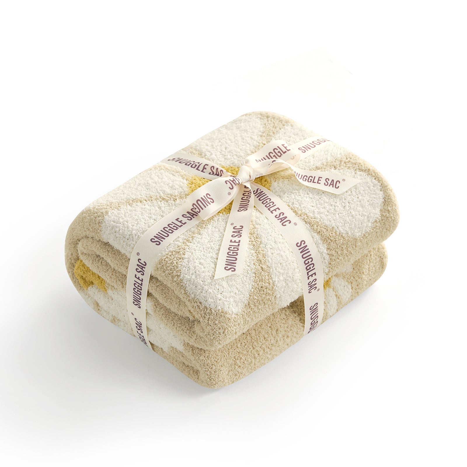 SnugCozy Spring Floral Feather Yarn Knit Throw Blanket