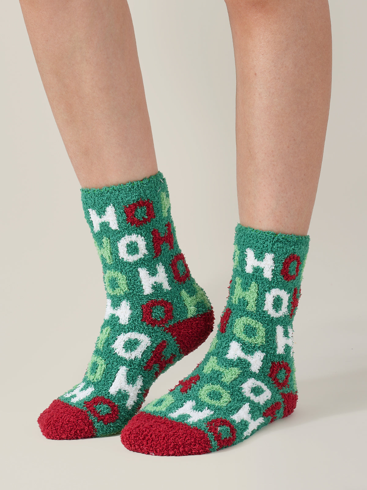 SnugChic Holiday Heathered Cozy Fuzzy Socks