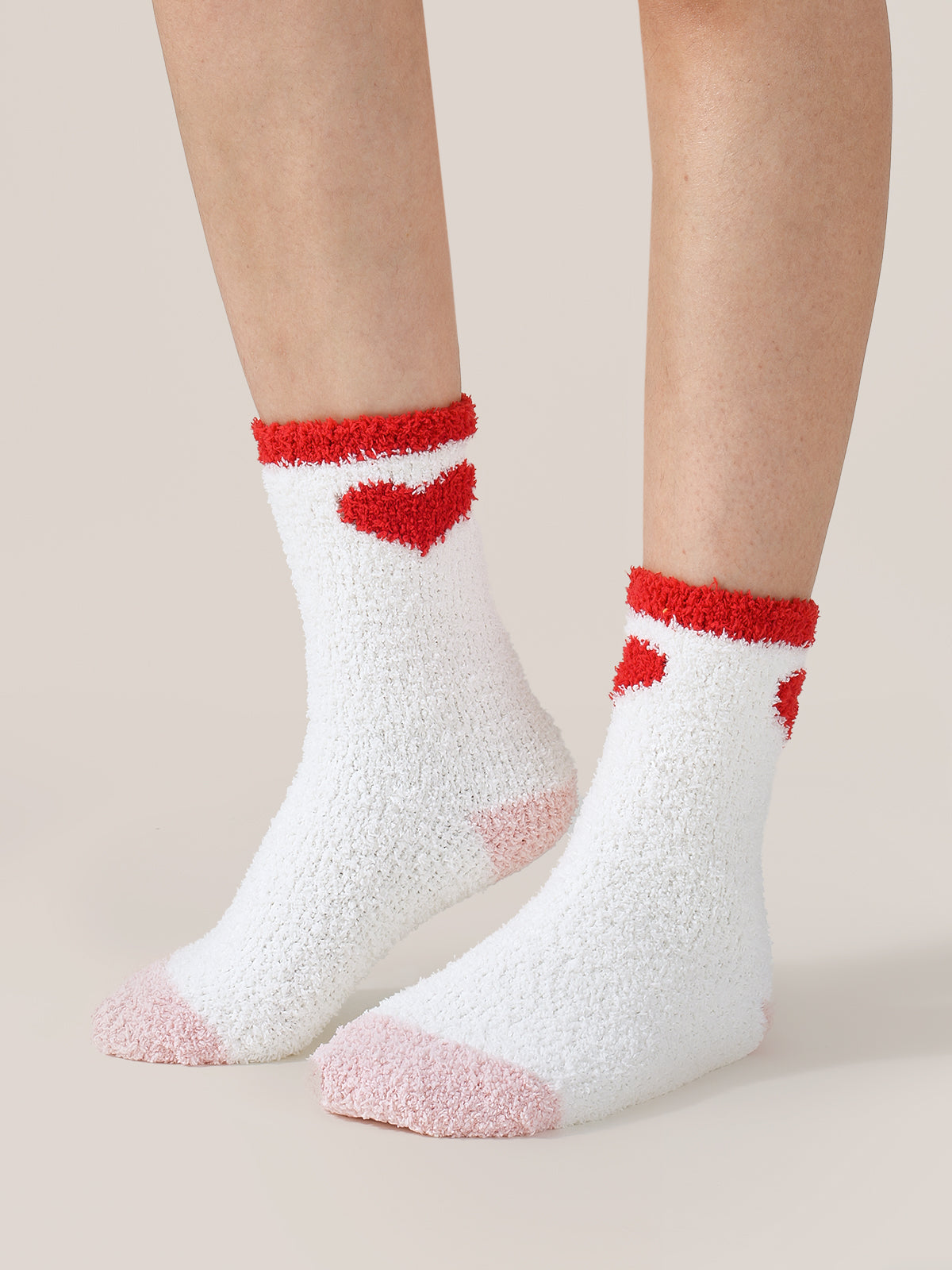 SnugChic Sweetheart Argyle Cozy Fuzzy Socks