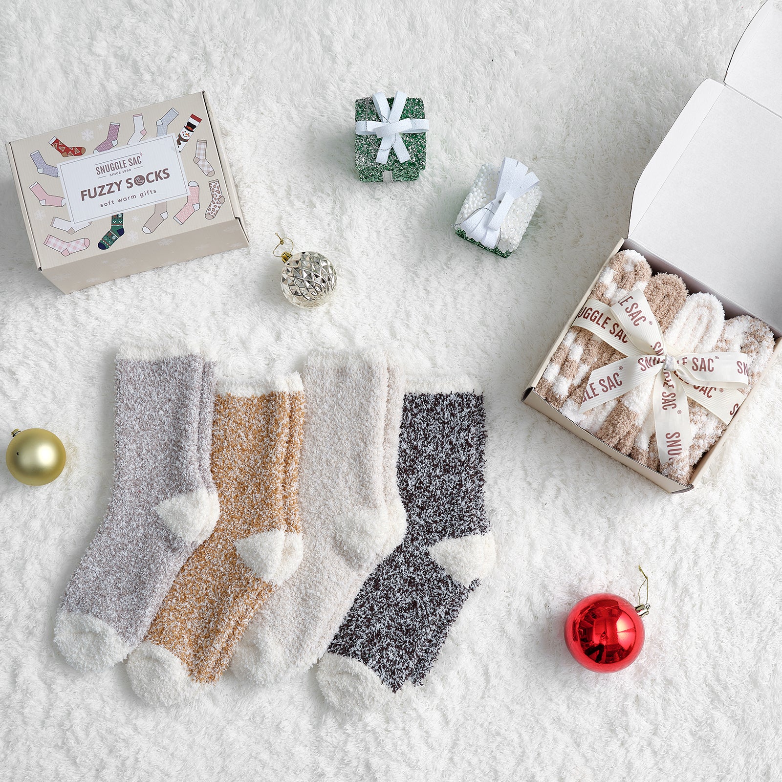 Heather Plain Socks 4 Pairs