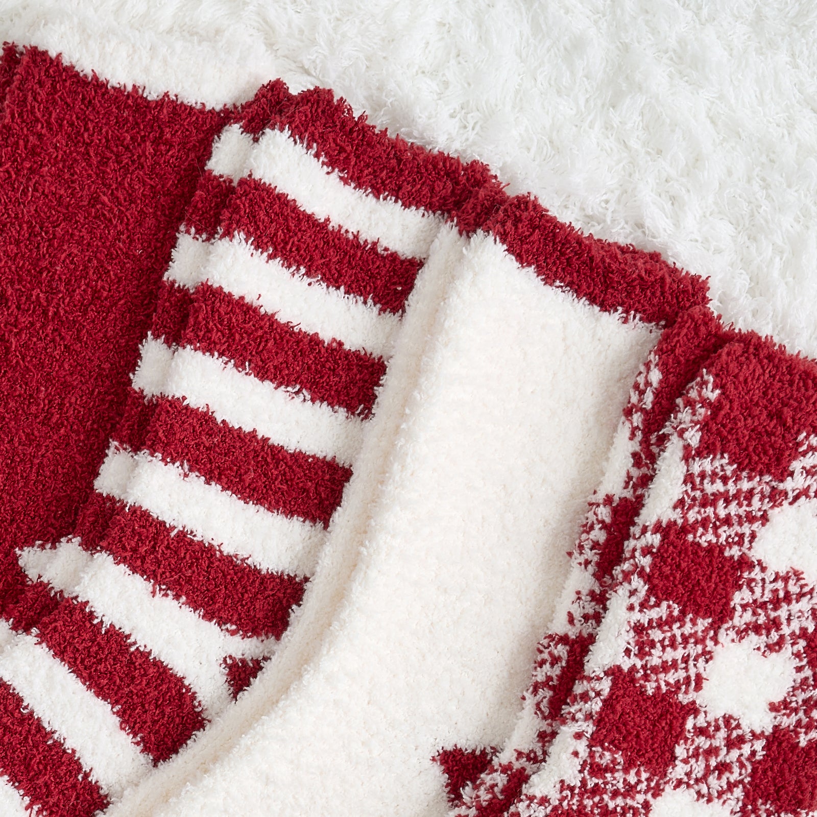 Checkered & Striped Socks 4 Pairs