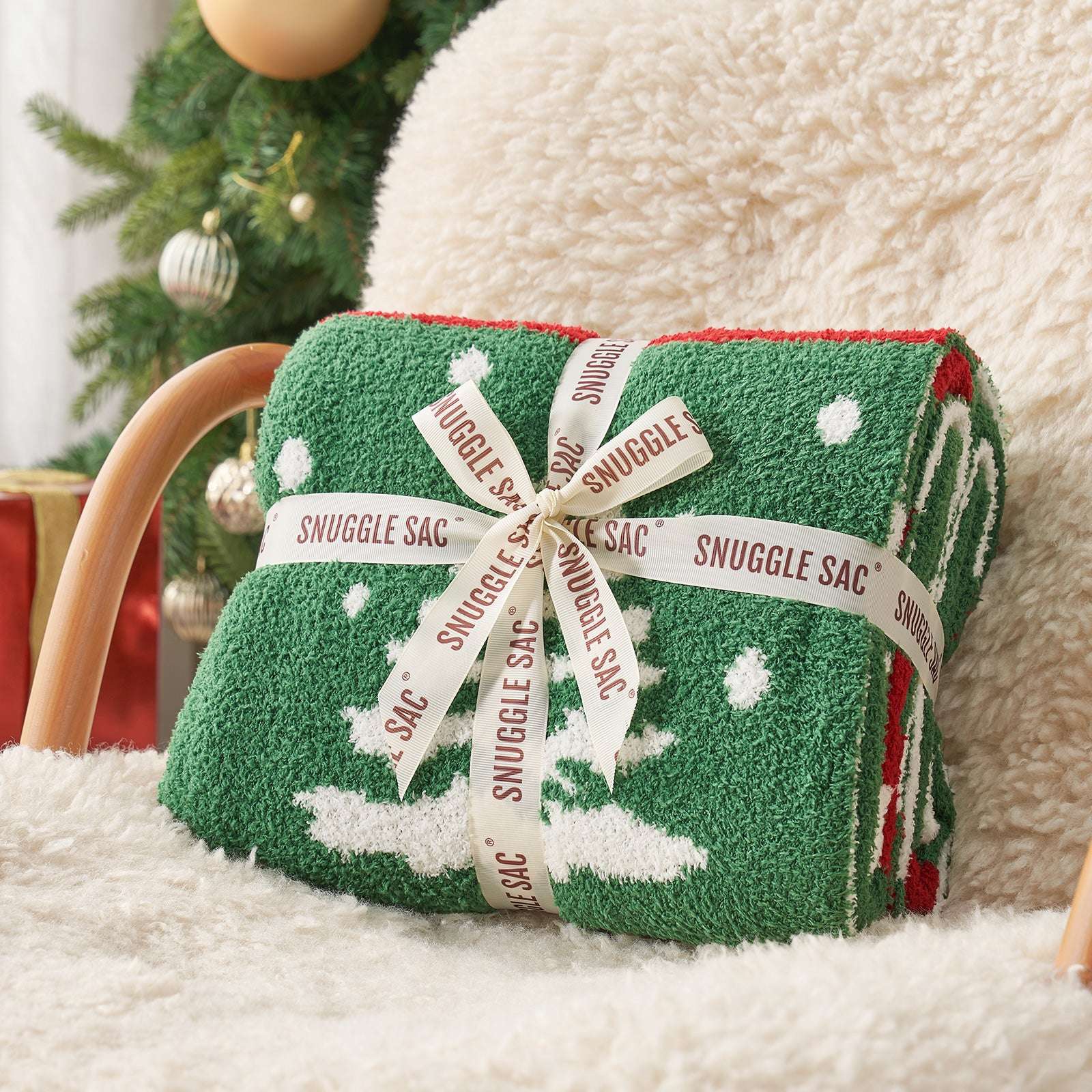 Green Christmas Tree Blanket-Throw 50x60
