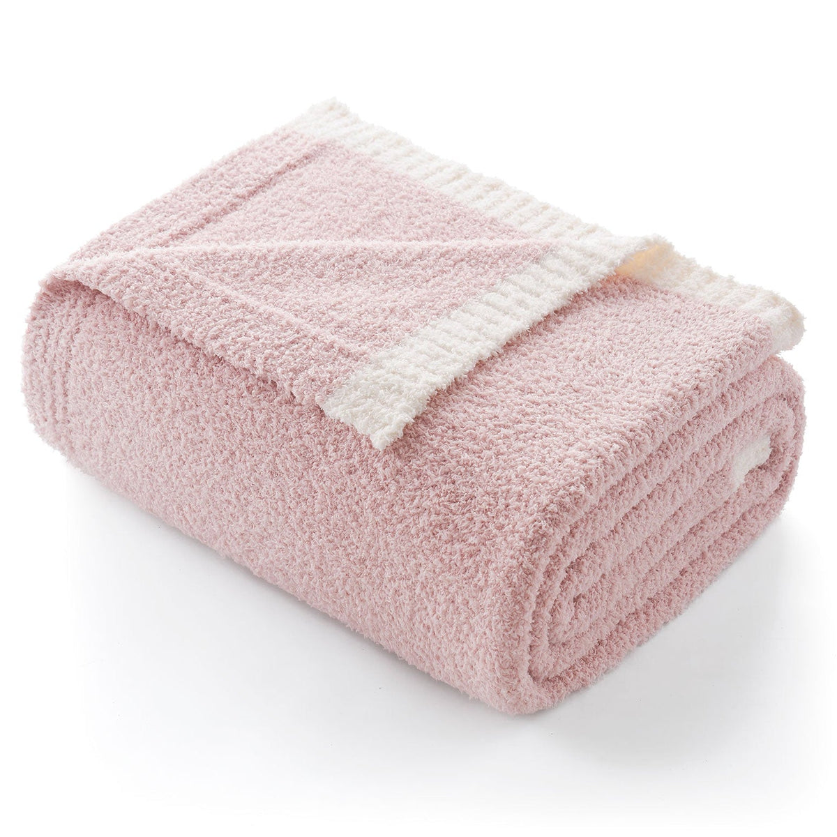 Ultra Soft Solid Throw Blanket - Snuggle Sac - #Color_Pink