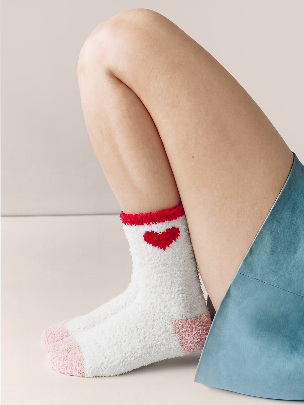 SnugChic Sweetheart Argyle Cozy Fuzzy Socks