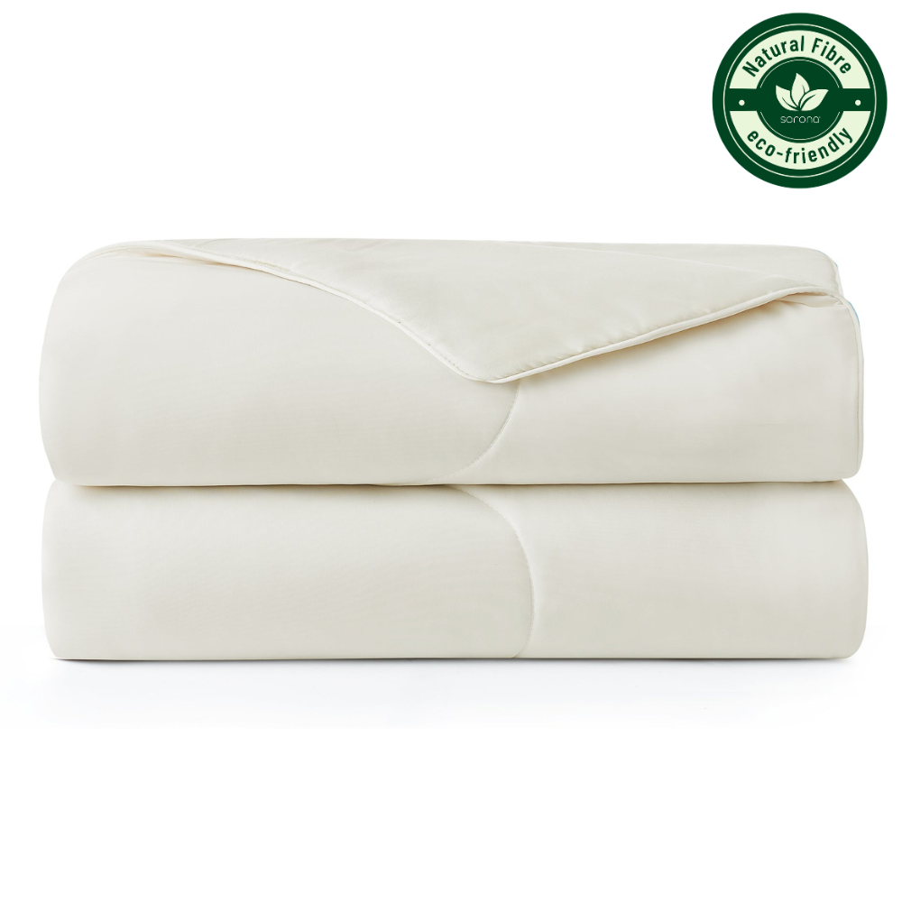breathable cooling comforter#Color_Snow Ivory