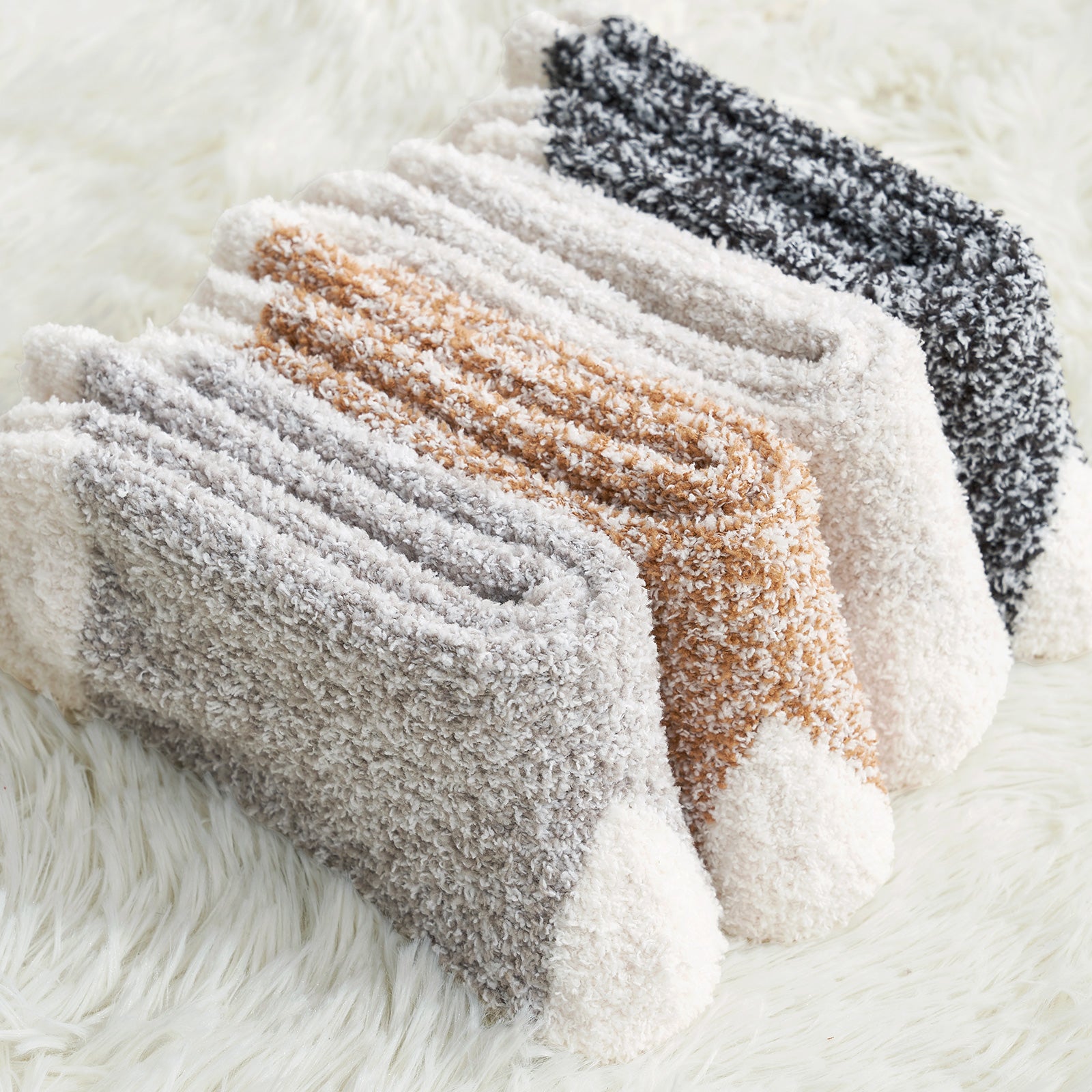 Heather Plain Socks 4 Pairs