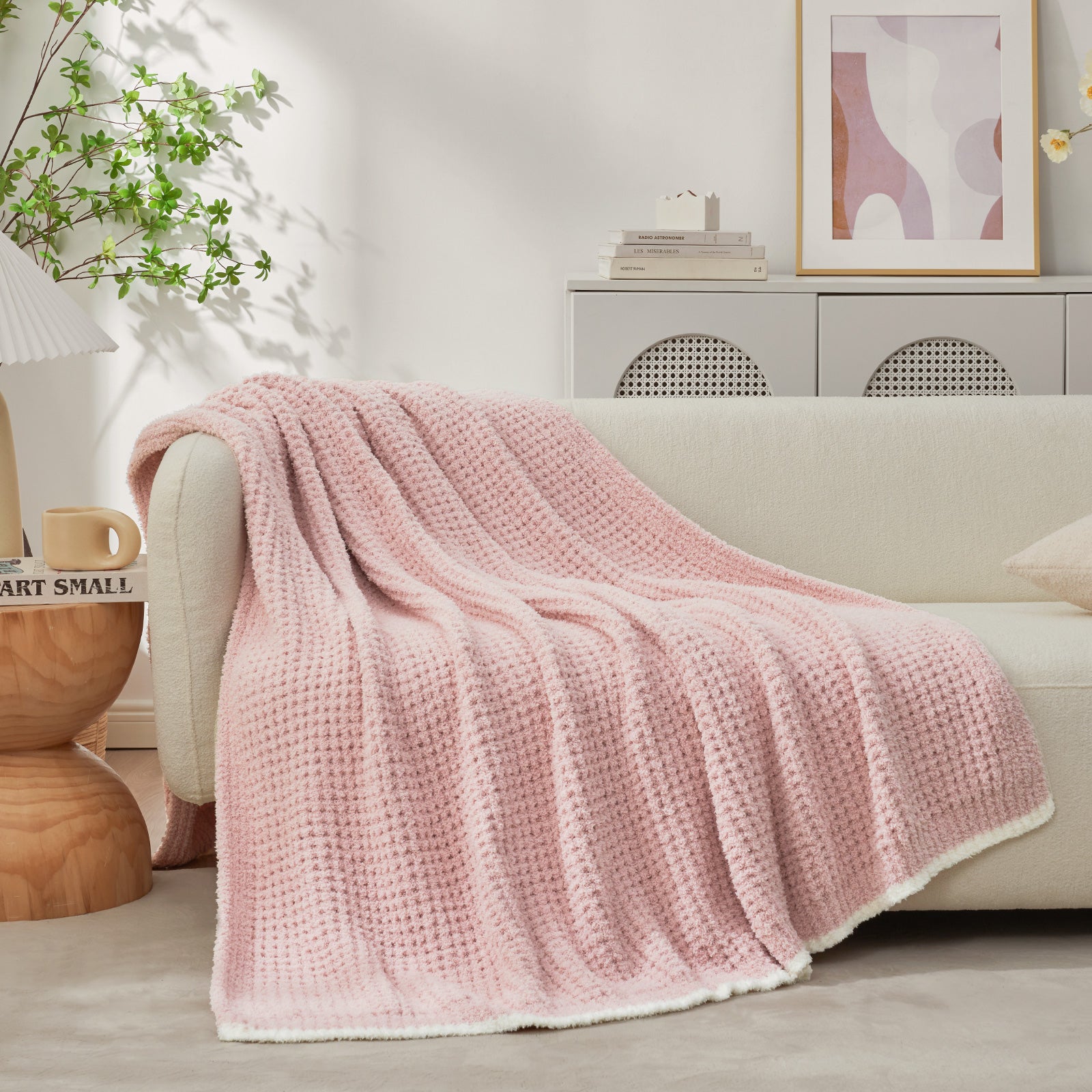 Soft Waffle Throw Blanket