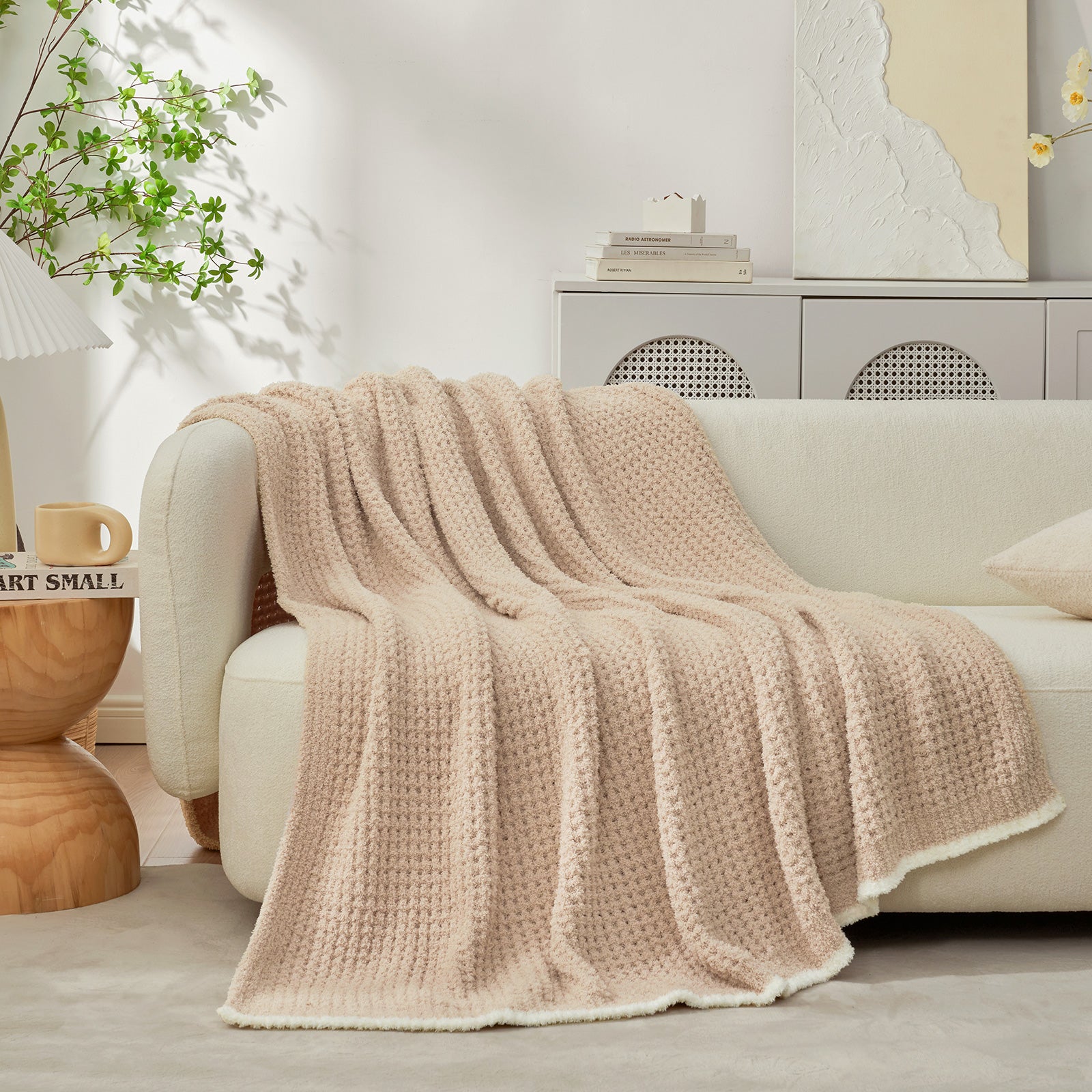 Soft Waffle Throw Blanket