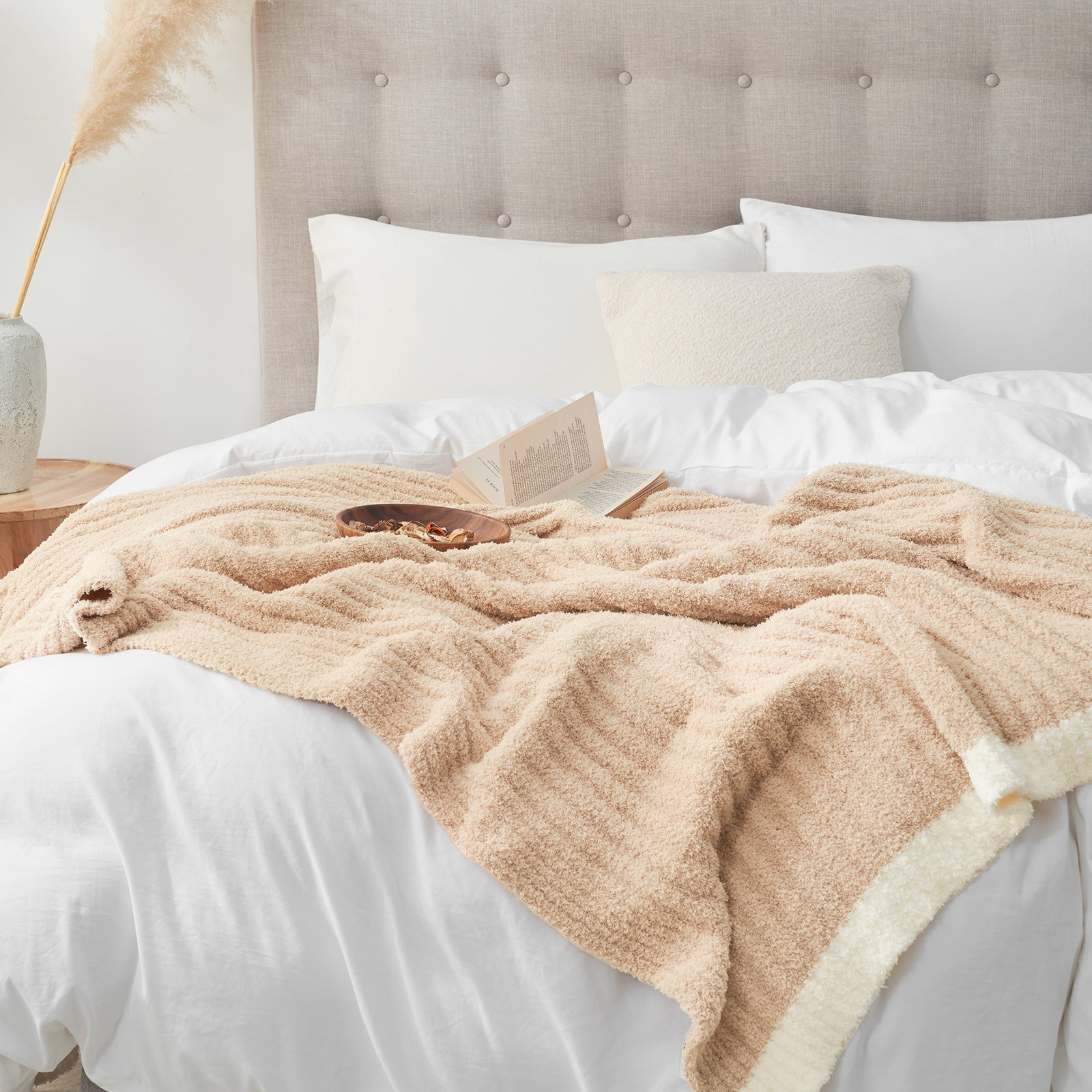 Ribbed Soft Throw Blanket