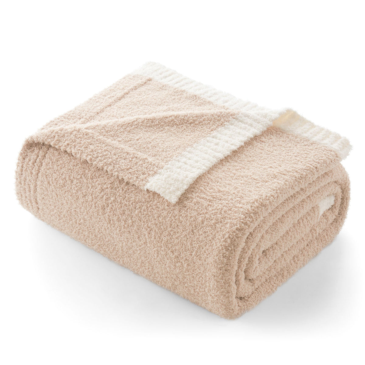Ultra Soft Solid Throw Blanket - Snuggle Sac - #Color_Beige