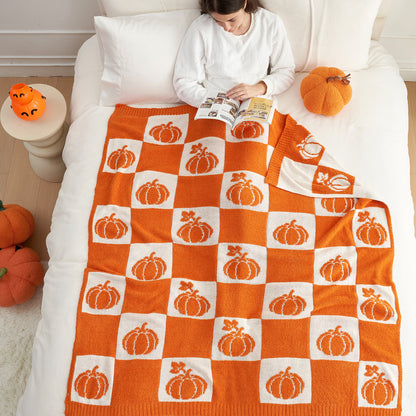 Halloween Checkered Bat Blanket-Throw 50"x60"