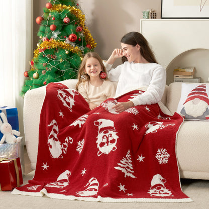 Christmas Red Snowflake Blanket-Throw 50"x 60"