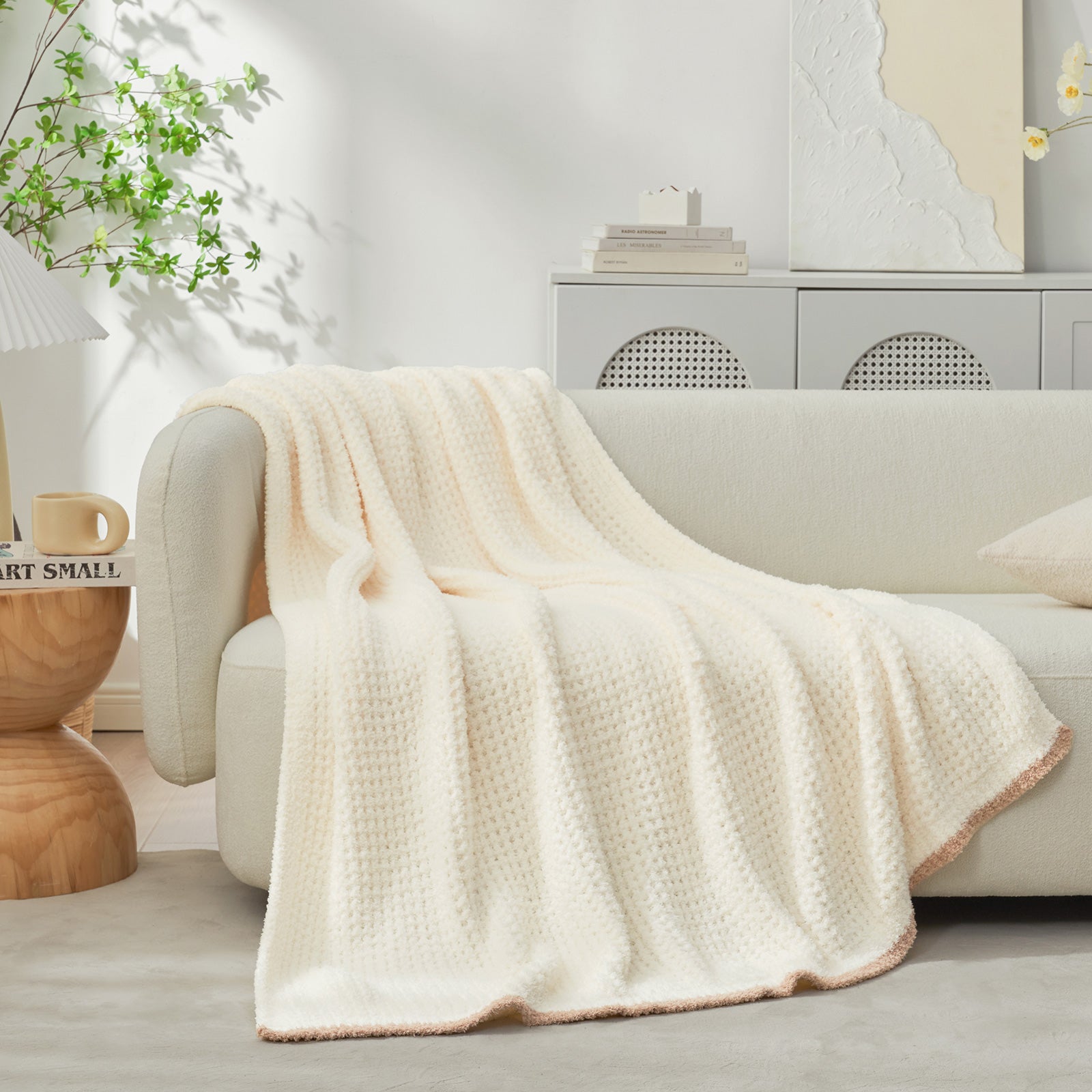 Soft Waffle Throw Blanket