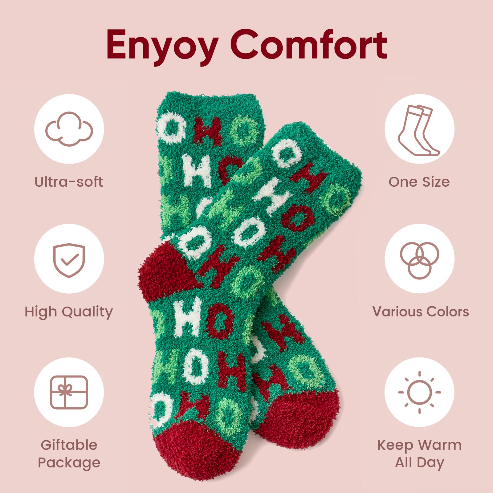 Christmas Socks for Women 4 pairs