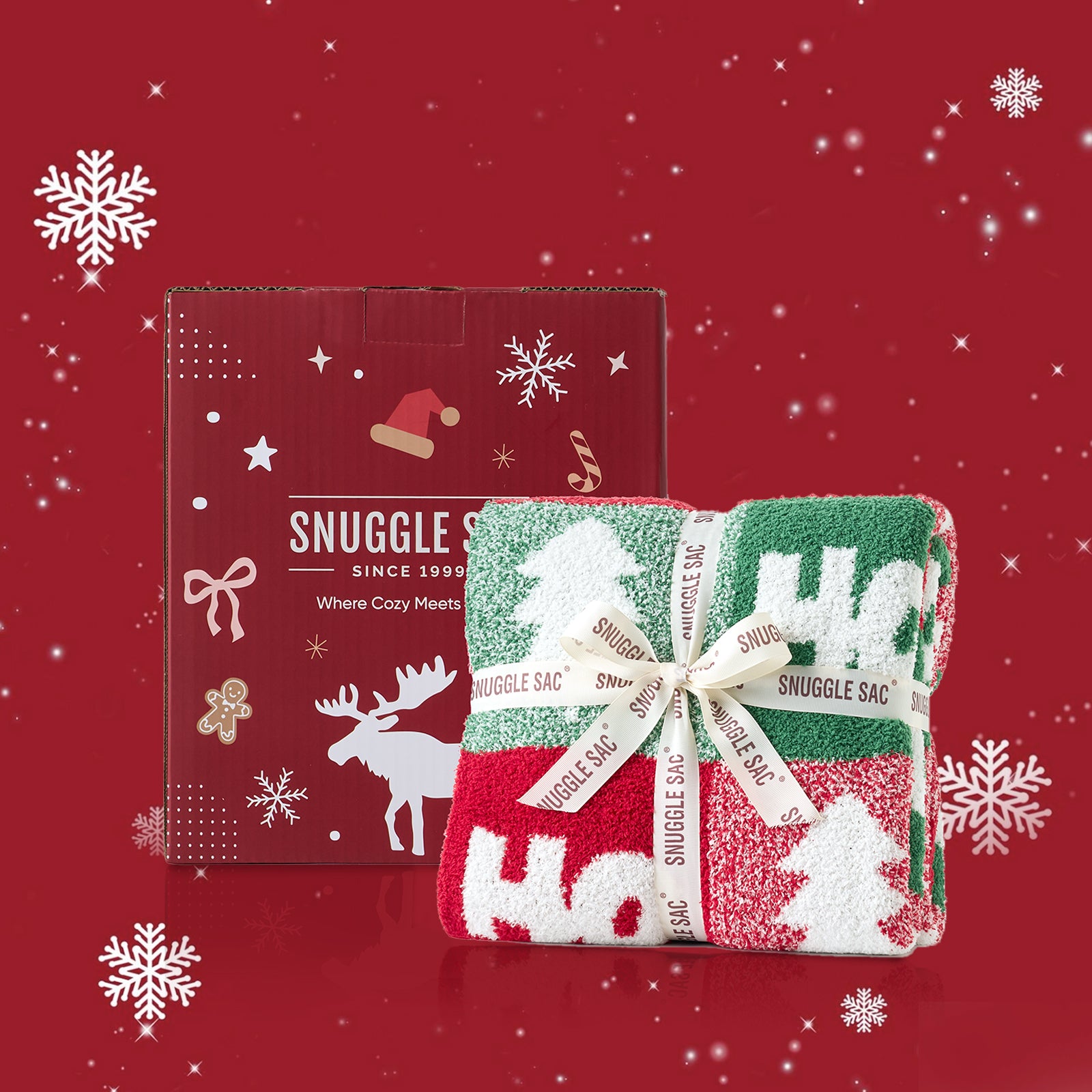 Christmas Red Green Checkered Throw Blanket