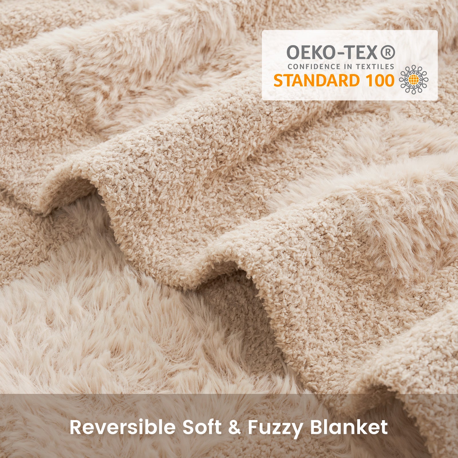 Checkered Faux Fur Microfiber Blanket