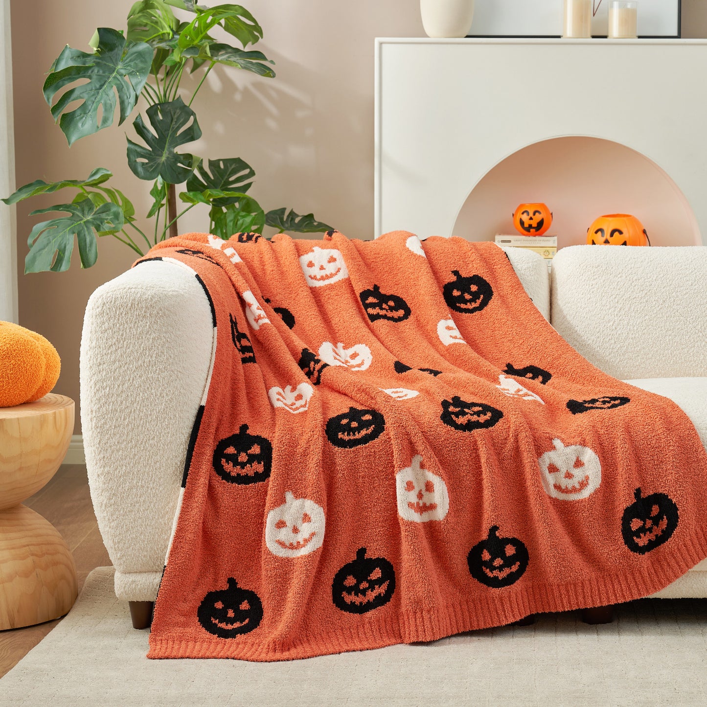 Halloween Checkered Bat Blanket-Throw 50"x60"