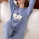 SnugChic Snoozing Cat Crewneck Loungewear Set