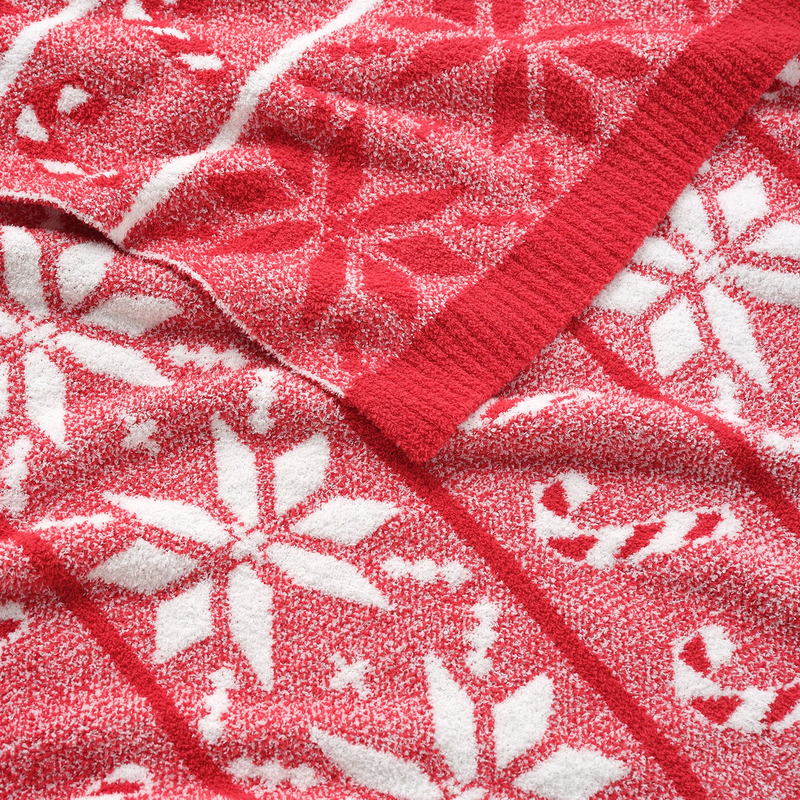 Reversible Christmas Snowflake Throw Blanket