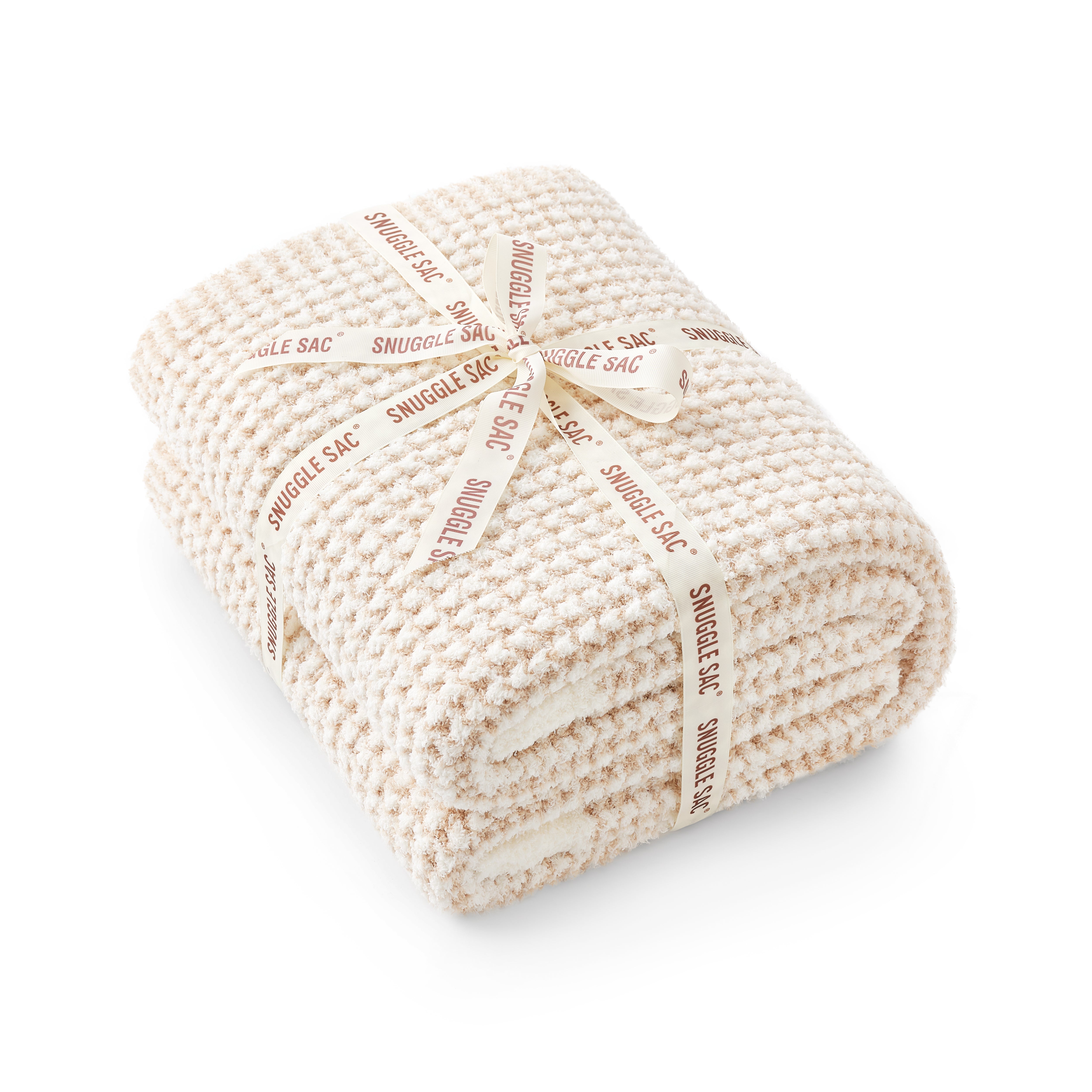 Soft Waffle Feather Yarn Throw Blanket