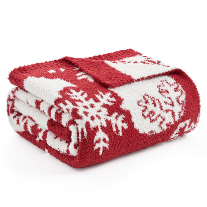 Christmas Red Candy Cane Blanket-Throw 50"x 60"