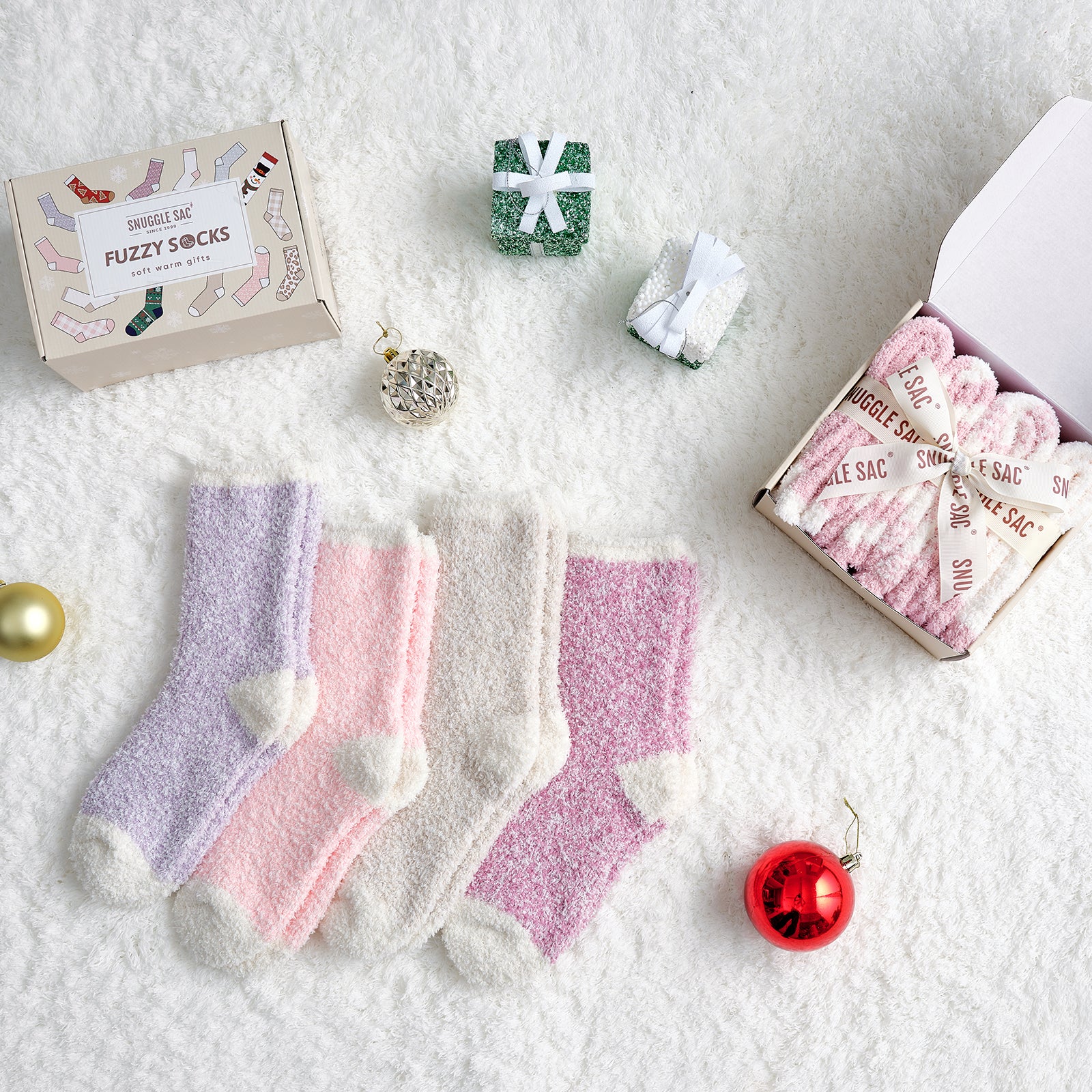 Heather Plain Socks 4 Pairs