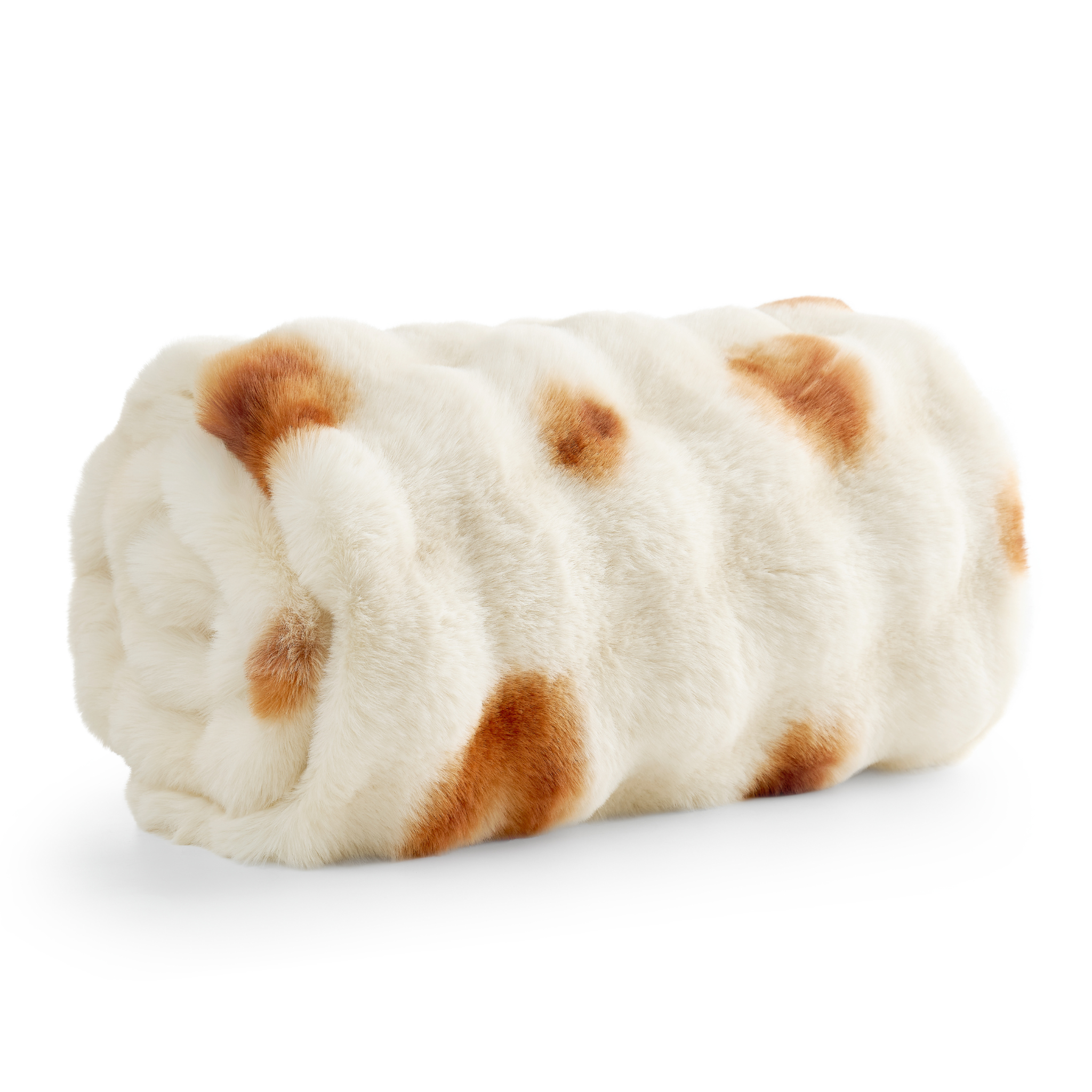 Snuggle Sac burrito faux fur blanket front view. 