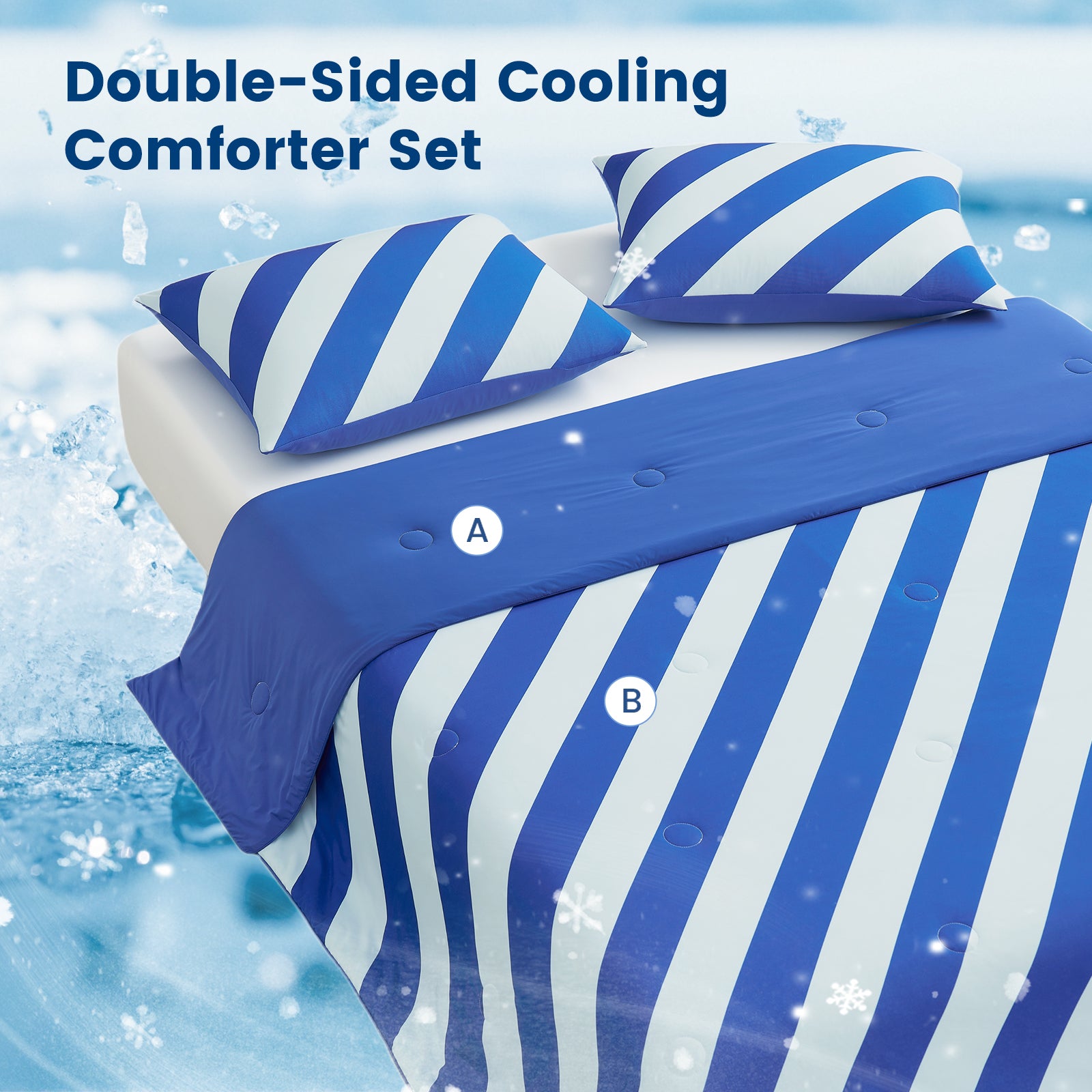 Mediterranean Stripe Cooling Comforter Set