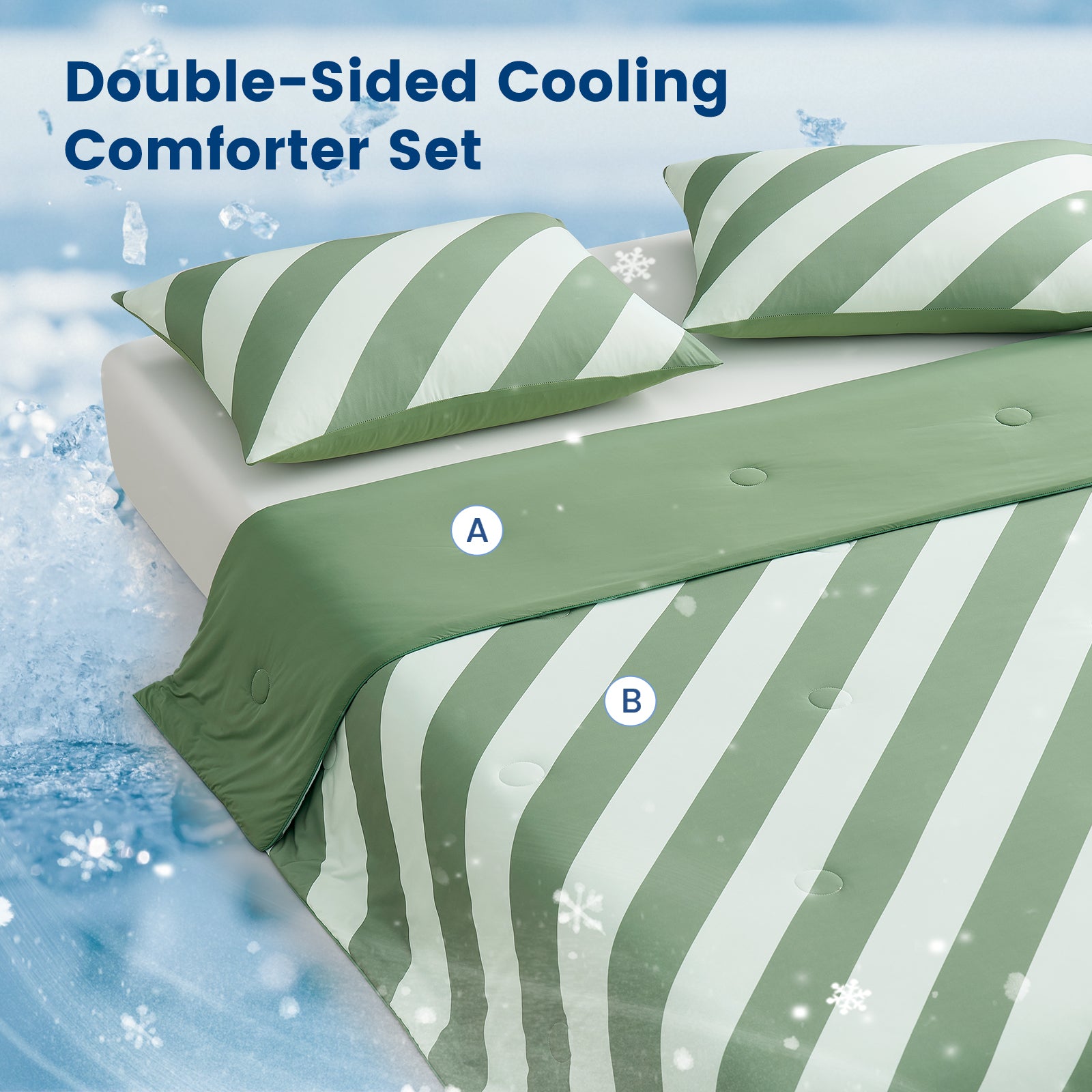 Mediterranean Stripe Cooling Comforter Set