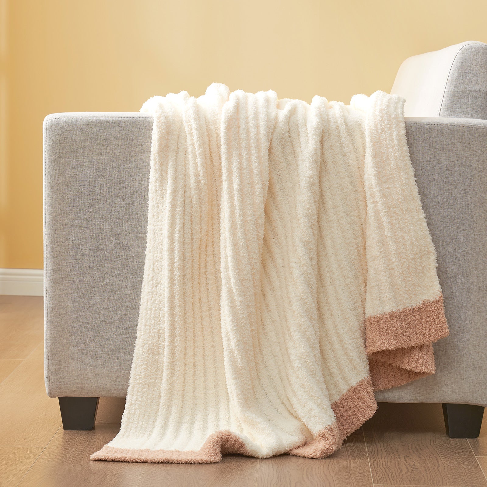 Ribbed Soft Throw Blanket