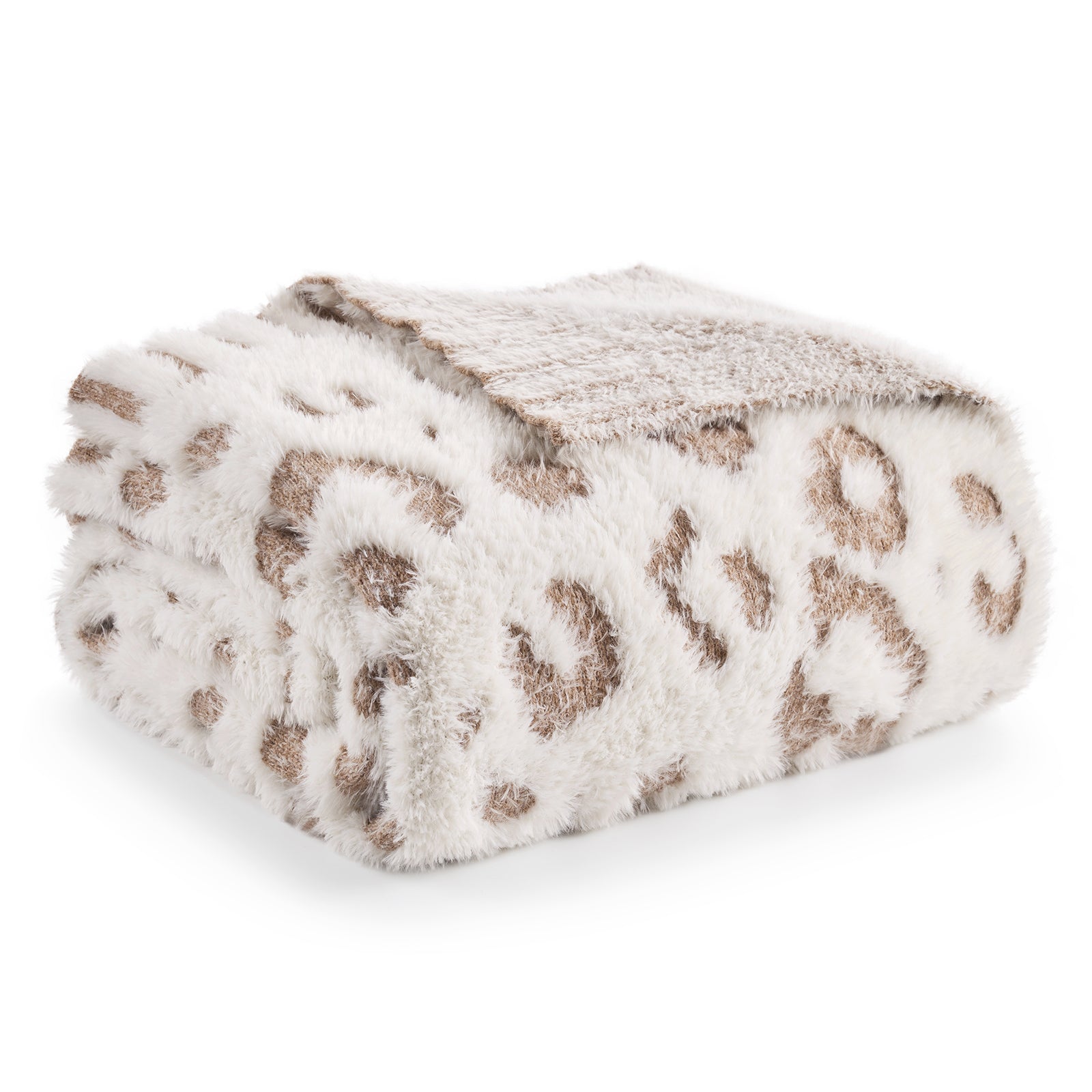 Leopard Pattern Faux Fur Knit Throw Blanket | Snuggle Sac