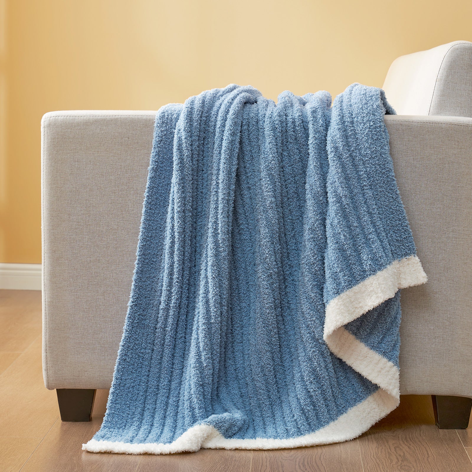 Ribbed Soft Throw Blanket