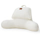 Front view of ivory Snuggle Sac backrest pillow on a white background#Color_Ivory