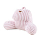 Front view of Striped Faux Fur Backrest Reading Pillow in a white background#color_Pink