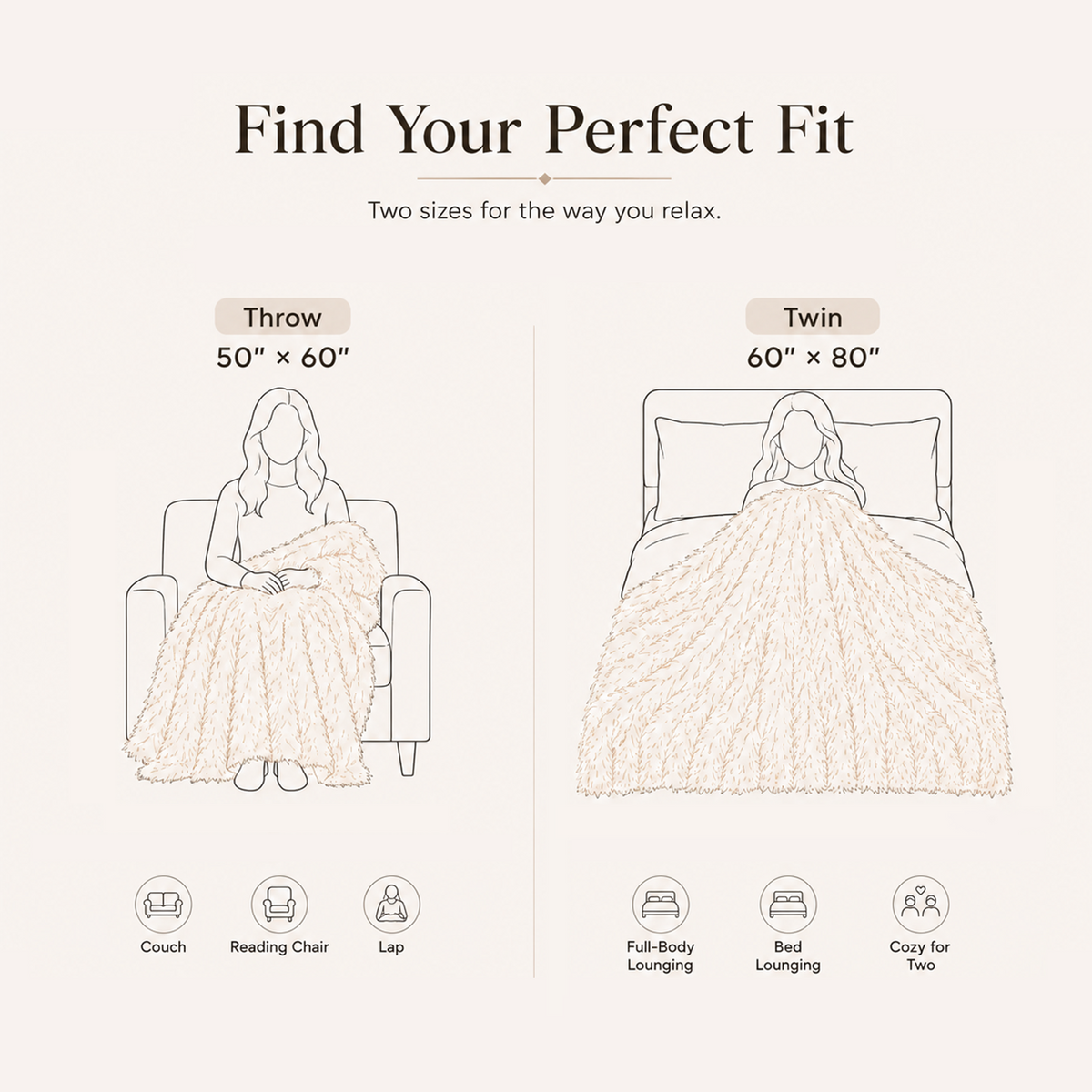 SnugBirdy Faux Fur Throw Blanket